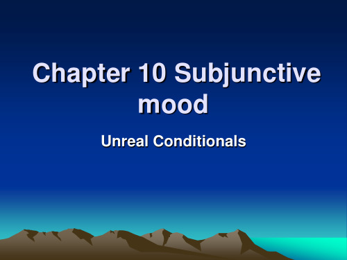 Chapter 12 Subjunctive mood