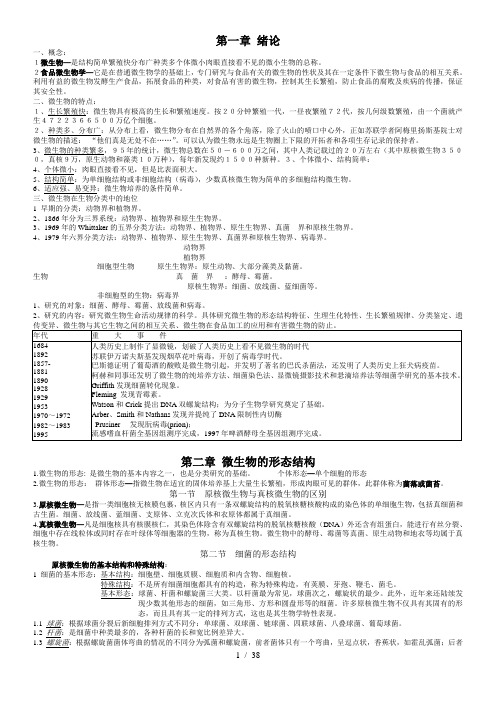 食品微生物学重点考点汇总