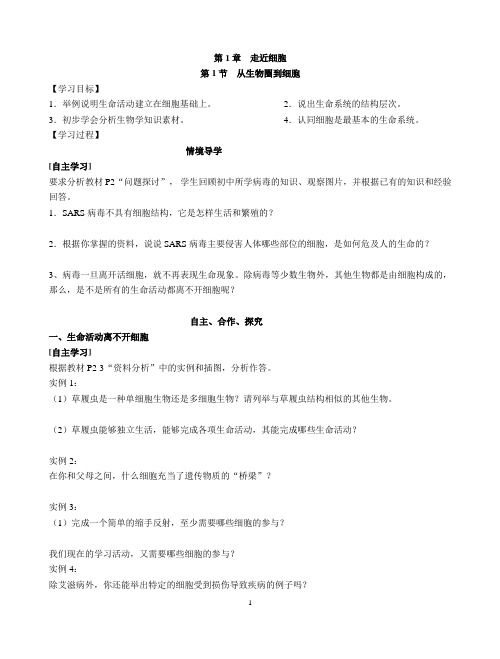 1.1走进细胞学案