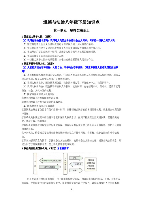 道德与法治八年级下册知识点(一二单元背诵)