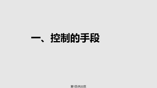 控制的手段与应用PPT课件