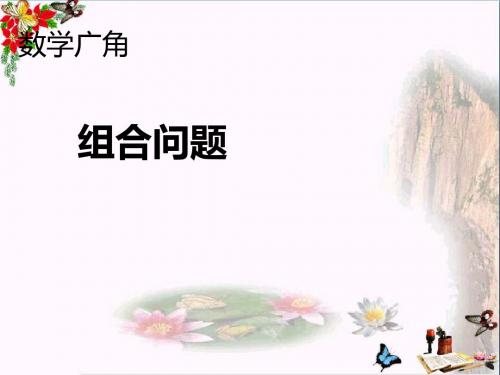 小学二年级数学上册第8单元数学广角(组合问题)新人教版最新优选公开课件