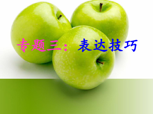 诗歌鉴赏表现手法 ppt课件