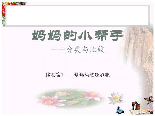 《妈妈的小帮手》 精品PPT课件