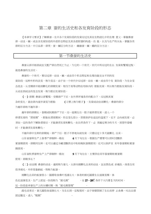 蚕的生活史和各发育阶段的形态