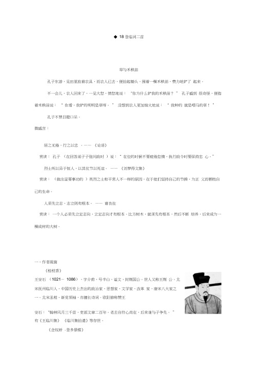 《登临词二首》精品导学案(含答案解析)高品质版