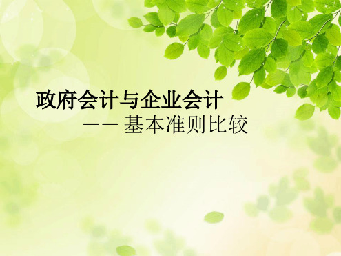 企业会计准则与政府会计准则的对比  第一组