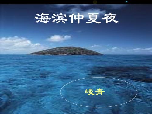 【最新审核】北京课改版语文七下第4课《海滨仲夏夜》ppt课件2