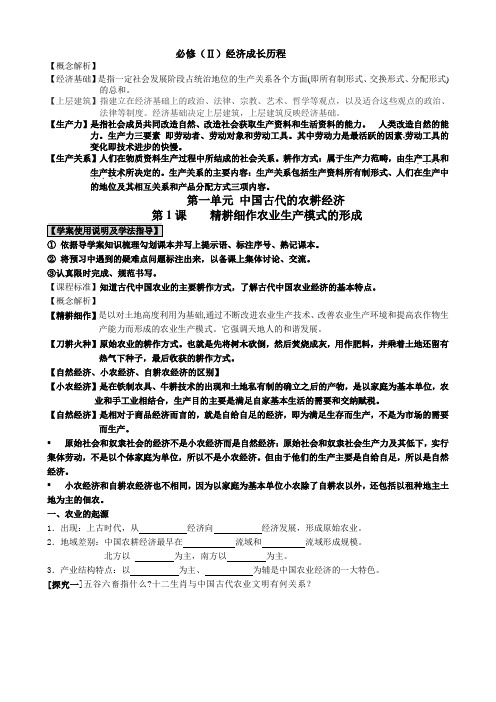 必修(Ⅱ)经济成长历程