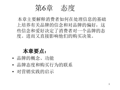 消费者态度授PPT课件