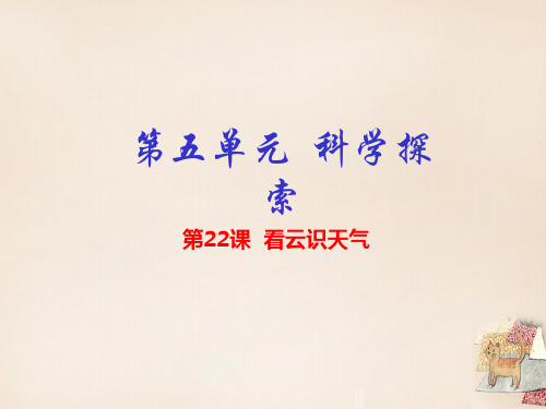 七年级语文上册 专题22 看云识天气(提升版)课件 (新版)新人教版