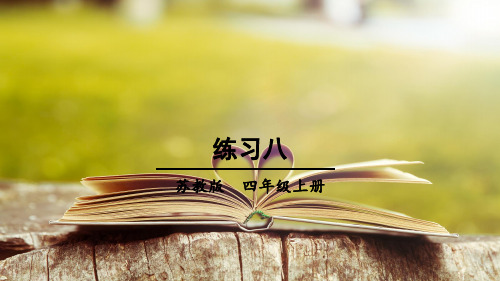 苏教版数学四年级上册练习八