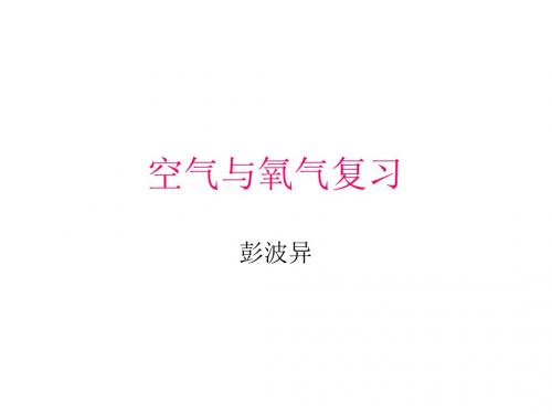 初三化学下学期绪言、空气与氧气总复习 旧人教版