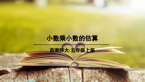 西师大版数学五年级上册小数乘小数的估算PPT
