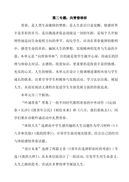 向青春举杯