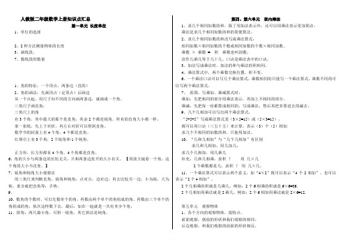 人教版二年级数学上册思维导图11