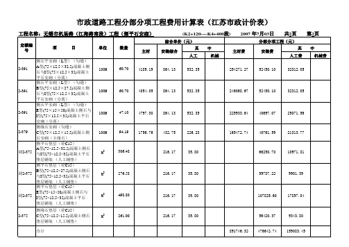 市政给排水和道路工程预算决算实例