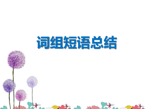 新人教版九年级英语《词组短语总结 》复习公开课课件