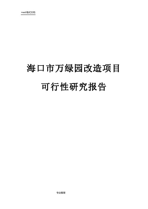 洋浦滨海公园项目可行性实施计划书