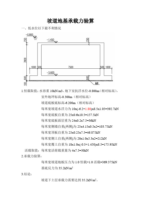 坡道承载力验算