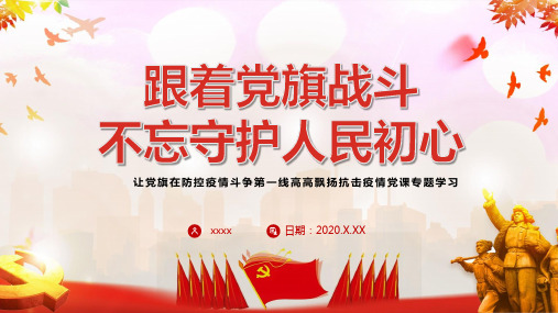 防控疫情优秀党员事迹PPT