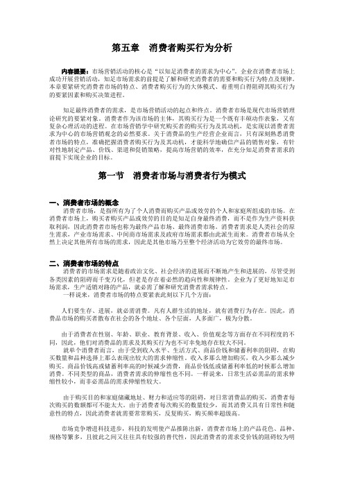 市场营销第五章消费者购买行为分析