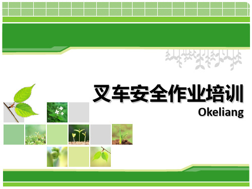 《叉车安全作业培训》精品讲稿PPT课件