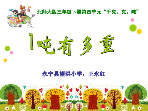 1一吨有多重精品PPT课件
