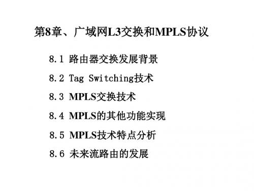 第8章：广域网L3交换和MPLS技术