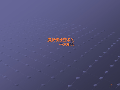 膀胱镜检查术的手术配合ppt课件