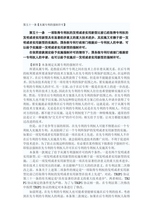 专利法详解(51-60)