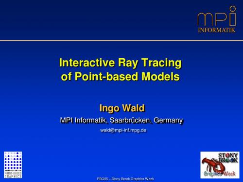 Interactive Ray Tracingof Point-based Models