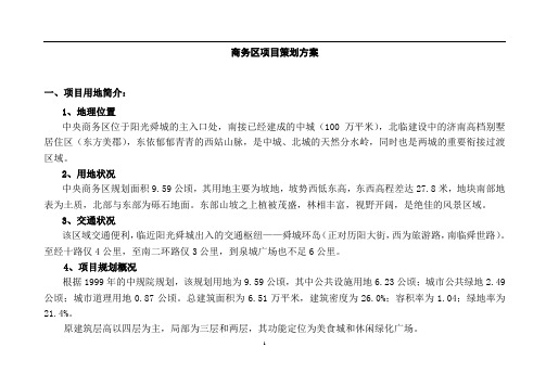 济南中央商务区策划方案