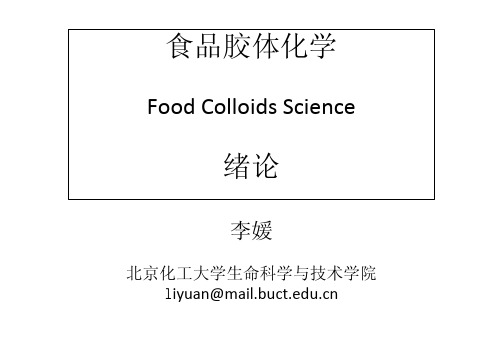 课件20130228食品胶体化学-第一章 绪论