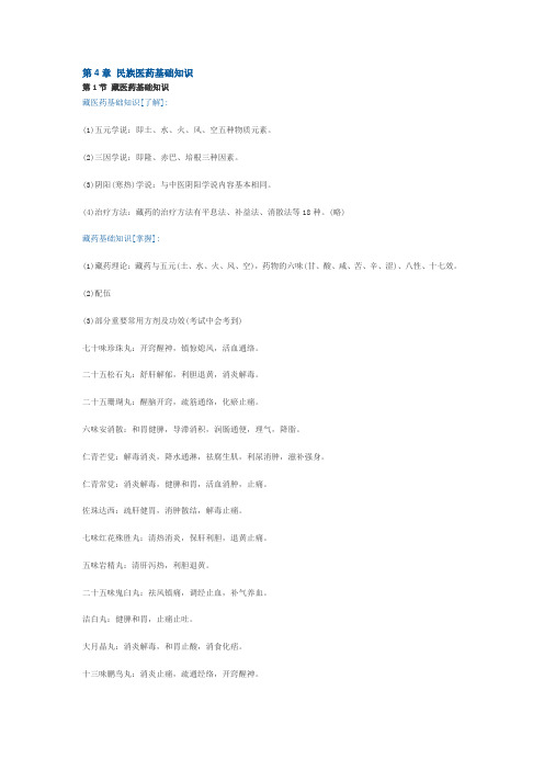 民族药物基础知识