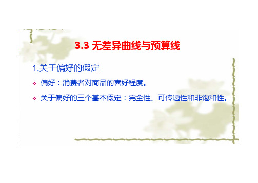 无差异曲线与预算线