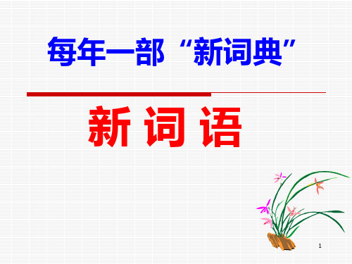 每年一部“新词典”――新词语(PPT课件