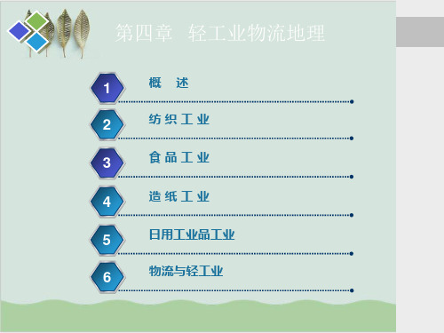 轻工业物流地理概述(59页)PPT课件