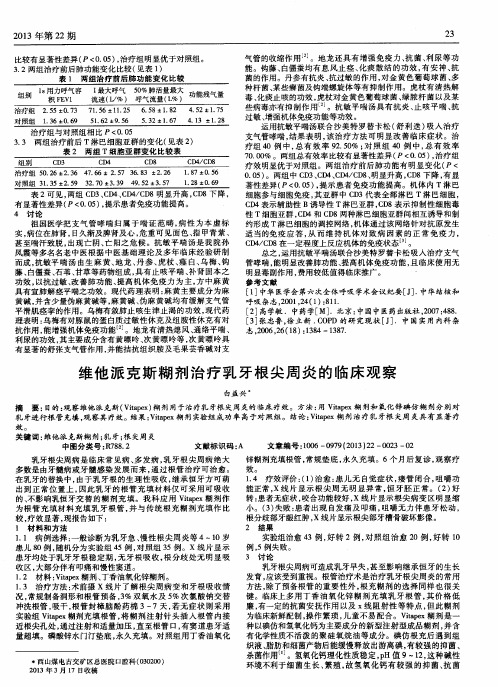维他派克斯糊剂治疗乳牙根尖周炎的临床观察