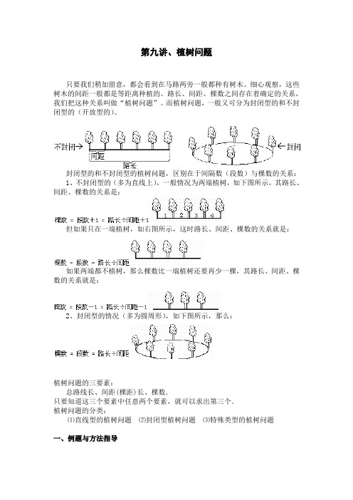 第九讲植树问题