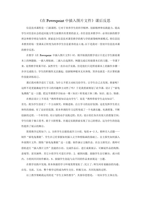 《在Powerpoint中插入图片文件》教学反思 (3)
