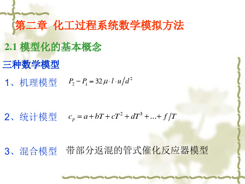 化工过程模拟与分析第二章化工过程系统数学模拟方法【精选】