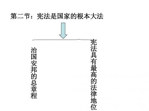宪法是国家的根本大法