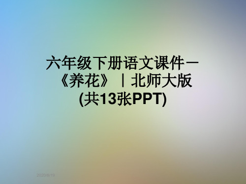 六年级下册语文课件-《养花》｜北师大版      (共13张PPT)