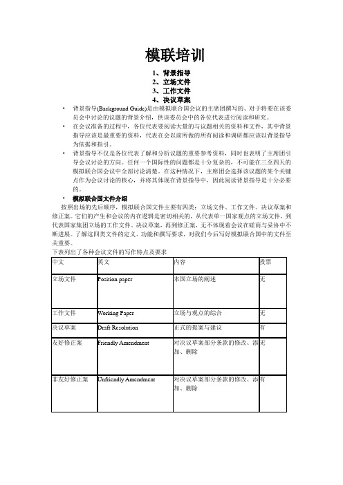 模联培训
