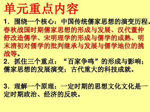 历史岳麓版必修三第一单元复习课件