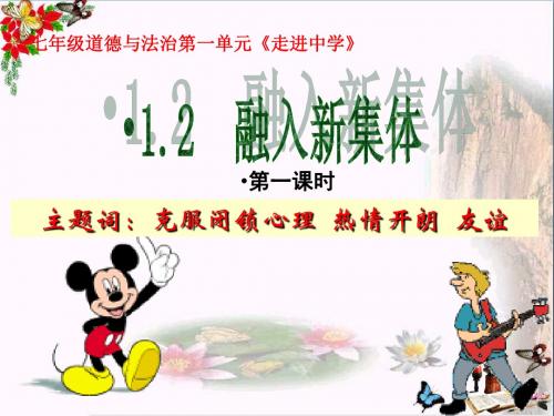 融入新集体ppt优秀课件12 粤教版