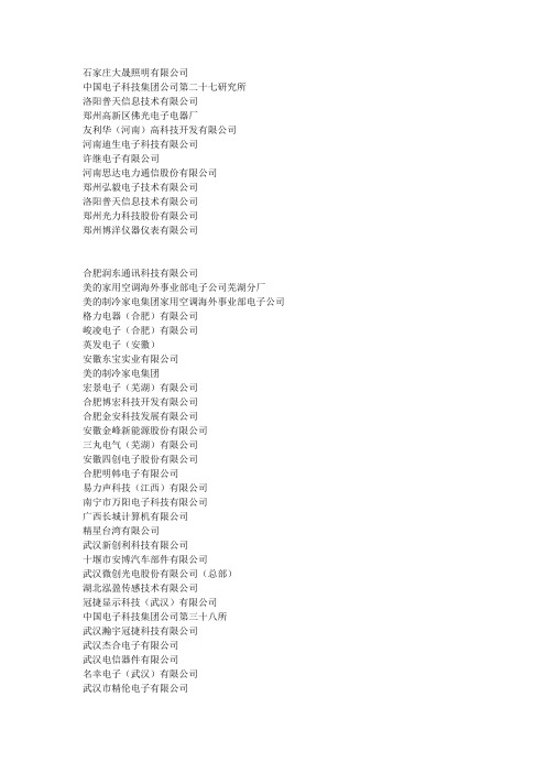 SMT企业名录