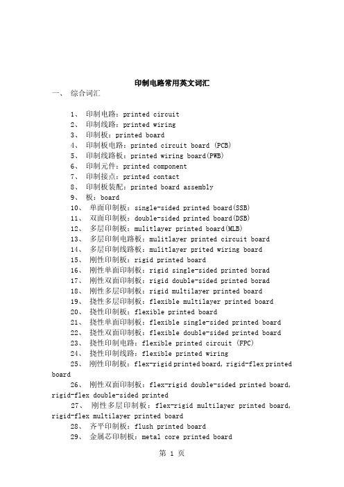 印制电路常用英文词汇-11页精选文档
