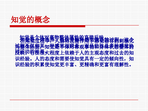 第四讲：知觉过程